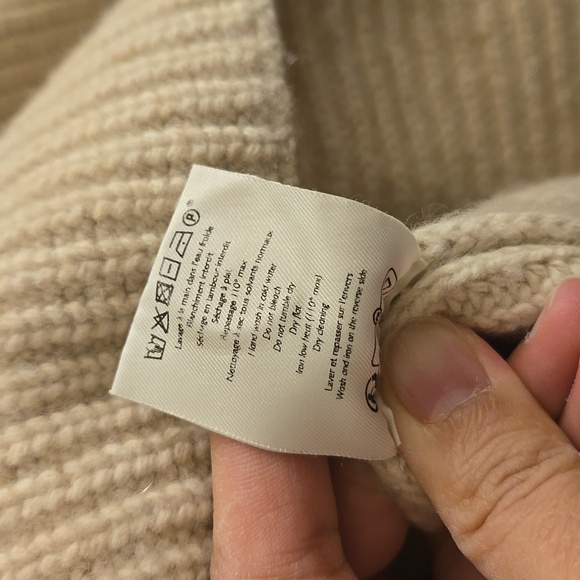 Sezane Luan Cotton/wool Cream Knit Dress - Picture 11 of 11